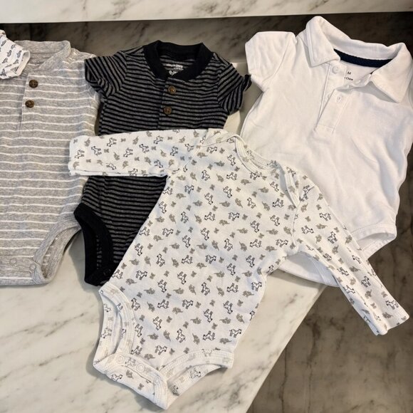 Baby Clothes Bundle Size 0-3 Months Footies Bodysuits Outfits Sets Tops Bottoms - Picture 5 of 16